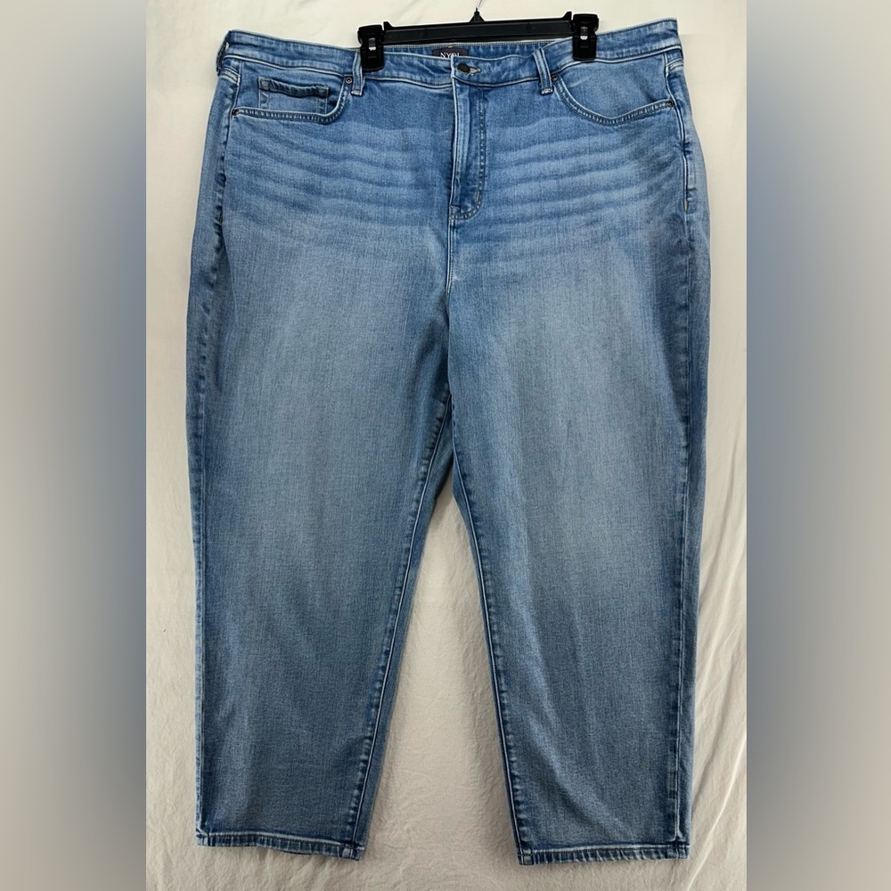 NYDJ Womens Relaxed Boyfriend Jeans Size 20W (44x26.5) Denim Lift Tuck
